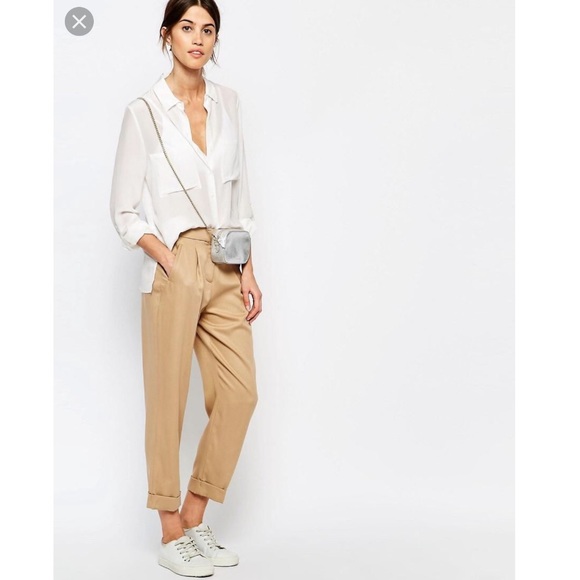 Whistles Pleat Front Twill Trousers - Picture 4 of 5